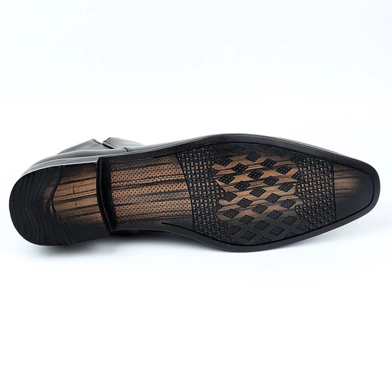 Pánské pohodlné chelsea kotníkové boty | Klasické elegantní kotníkové boty s špičkou 4