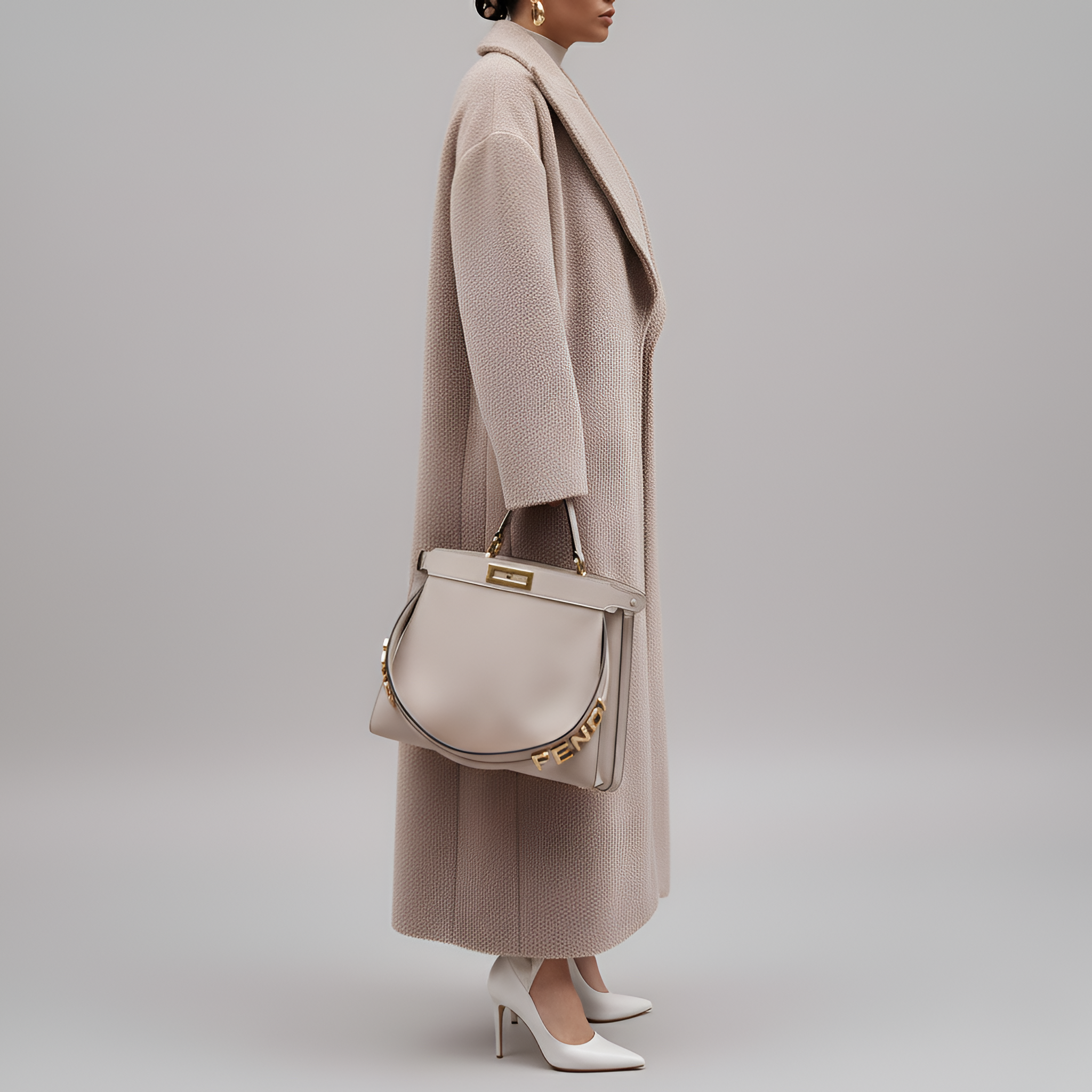 Valerios Fashion dlouhý dámský kabát z elegantní směsové vlny 2