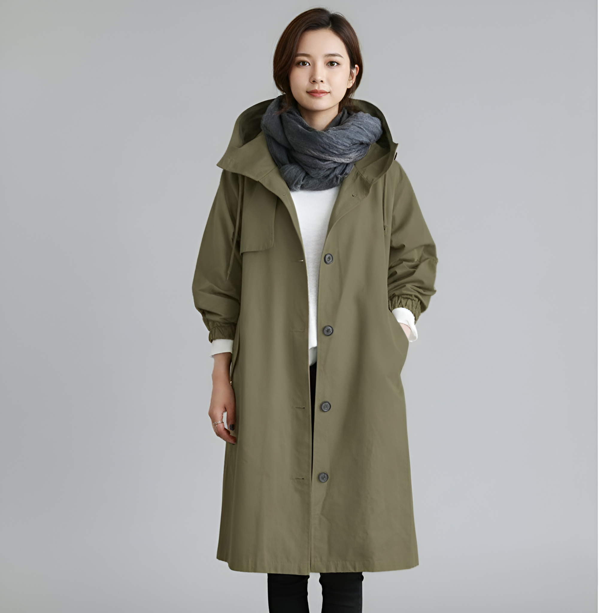 Valerios Fashion lehký nepromokavý dámský kabát s kapucí 0