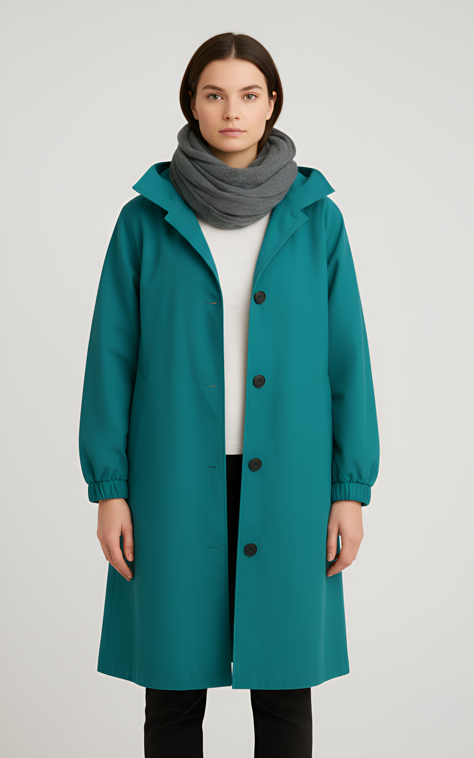 Valerios Fashion lehký nepromokavý dámský kabát s kapucí 1