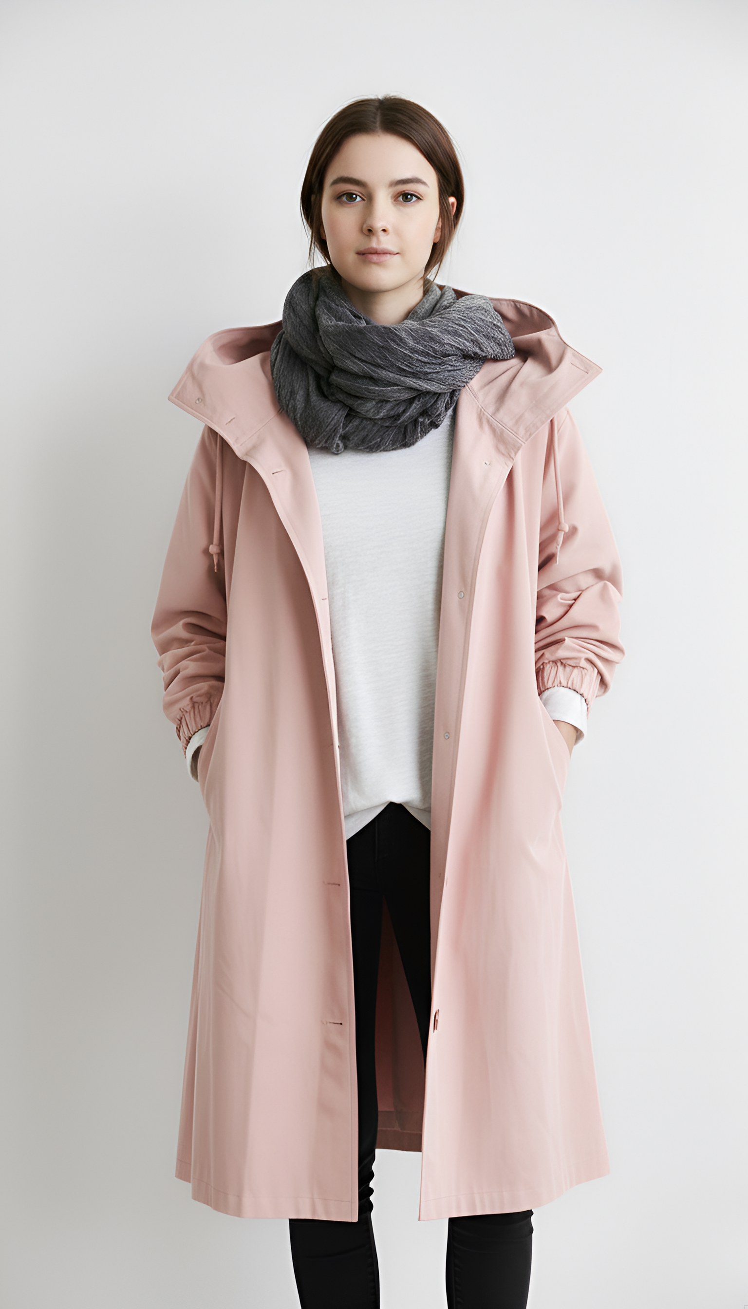 Valerios Fashion lehký nepromokavý dámský kabát s kapucí 6